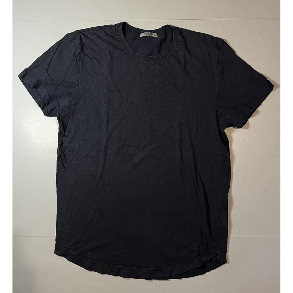 Buck Mason Crewneck TShirt 100% Cotton Mens Size Medium Grayish Blue Minimalist
